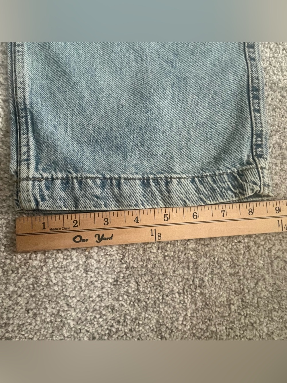 Aeropostale Light Wash Low Rise Denim Cargo Pants Y2K Juniors Size Large - Picture 8 of 9